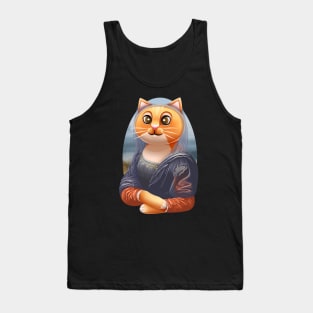 Meowy Lisa (no text) Tank Top